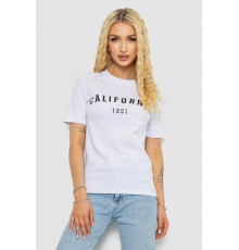 Женская футболка с принтом 241R130, цвет белый, 241R131