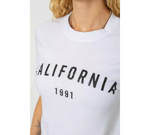 Футболка жіноча з принтом 241R130, колір білий, 241R131