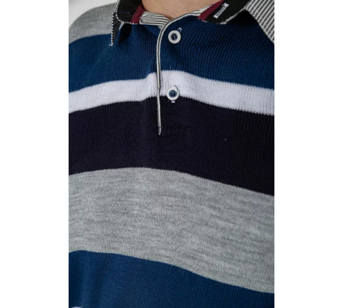 Светр-обманка чоловічий, колір сіро-синій, 161R901-2