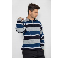 Светр-обманка чоловічий, колір сіро-синій, 161R901-2