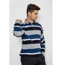 Светр-обманка чоловічий, колір сіро-синій, 161R901-2