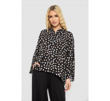 Сорочка жіноча вільного крою з принтом, колір чорний, 102R5228-1