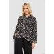 Рубашка женская свободного кроя с принтом, цвет черный, 102R5228-1.