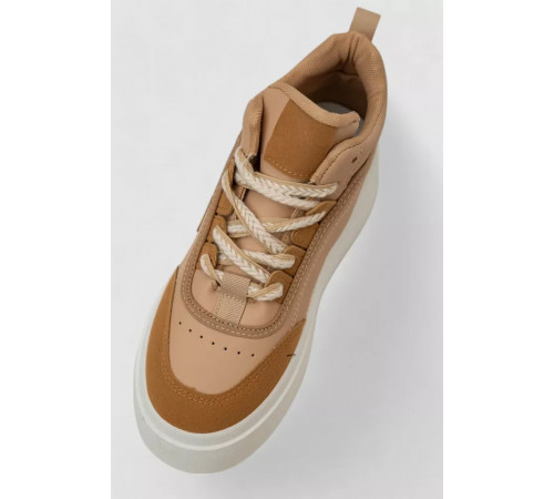 Кросівки жіночі демісезонні на платформі, колір бежевий, 243R2024-9
