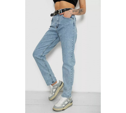 Джинсы женские MOM стрейч, цвет голубой, 244R00653