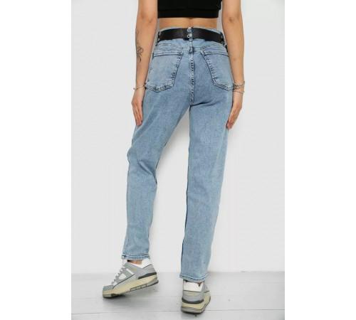 Джинсы женские MOM стрейч, цвет голубой, 244R00653