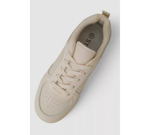 Кеди жіночі однотонні, колір бежевий, 248RAD150