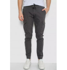 Брюки мужские на резинке, цвет темно-серый, 244R1643