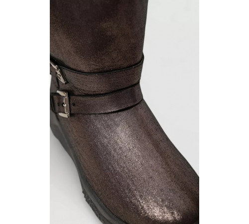 Уггі жіночі зі штучним хутром всередині, колір коричневий, 131R747