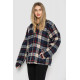 Кофта-сорочка на блискавці утеплена, колір синьо-бежевий, 244R2210
