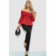 Блуза однотонна, колір теракотовий, 244R254-1