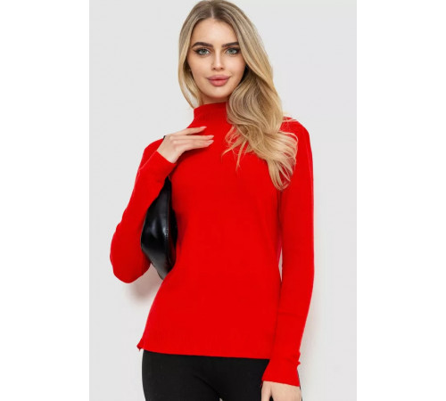 Кофта жіноча однотонна, колір червоний, 244R2302