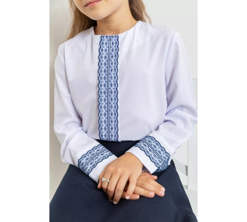 Блузка ошатна для дівчаток, колір біло-синій, 172R204-1