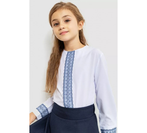Блузка ошатна для дівчаток, колір біло-синій, 172R204-1