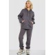 Спортивный женский костюм на флисе на молнии, цвет серый, 247R1060