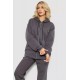 Спортивный женский костюм на флисе на молнии, цвет серый, 247R1060