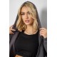 Спортивный женский костюм на флисе на молнии, цвет серый, 247R1060