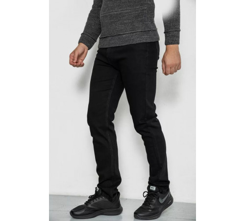 Джинси чоловічі стрейч, колір чорний, 244R8525