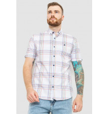 Рубашка мужская в клетку, цвет молочный, 214R244564