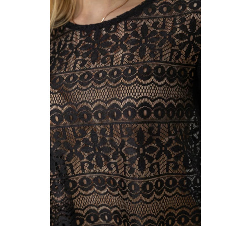 Блуза гіпюрова, колір чорний, 244R093