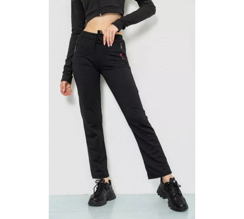 Спортивные брюки женские, цвет черный, 244R514