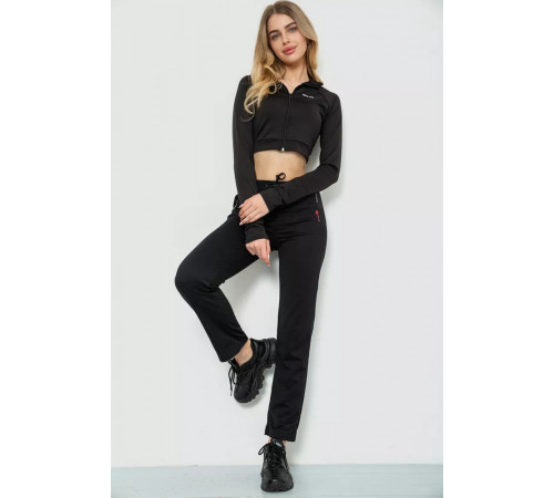 Спортивные брюки женские, цвет черный, 244R514