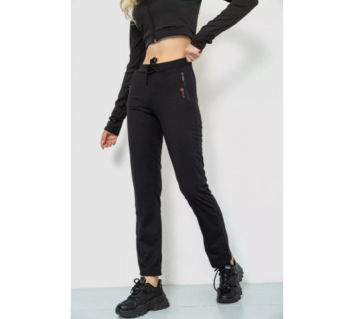 Спортивные брюки женские, цвет черный, 244R514