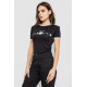 Футболка-топ жіноча з принтом, колір чорний, 244R614
