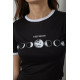 Футболка-топ жіноча з принтом, колір чорний, 244R614