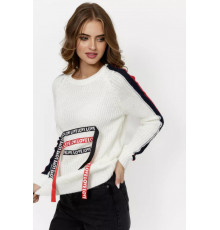 Светр жіночий в'язаний, колір білий, 167R1007