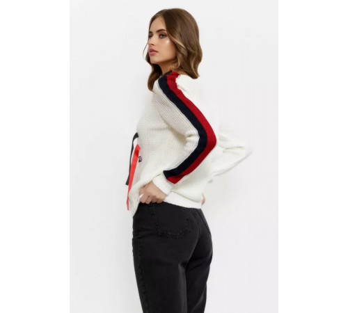 Светр жіночий в'язаний, колір білий, 167R1007