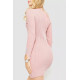 Платье вязаное в рубчик, цвет пудровый, 204R173