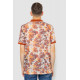 Поло мужское с принтом, цвет терракотовый, 247R308