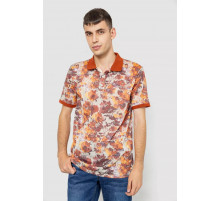 Поло мужское с принтом, цвет терракотовый, 247R308