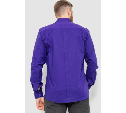 Сорочка чоловіча однотонна, колір фіолетовий, 214R7081