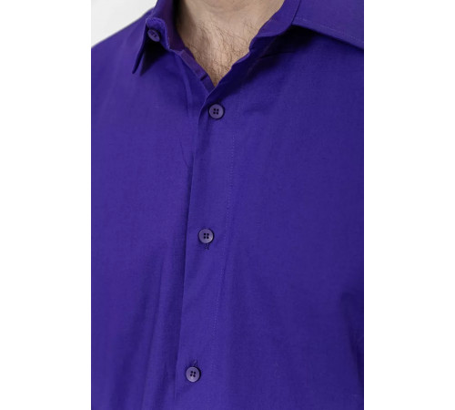 Сорочка чоловіча однотонна, колір фіолетовий, 214R7081
