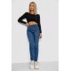Джинси жіночі Mom-fit стрейч, колір синій, 244R1152
