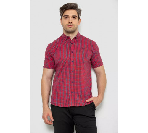 Рубашка мужская стрейчевая, цвет красный, 214R2445-5
