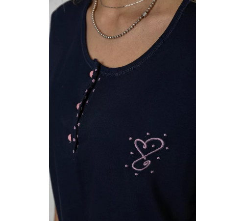 Піжама жіноча з принтом, колір синій, 243R7082