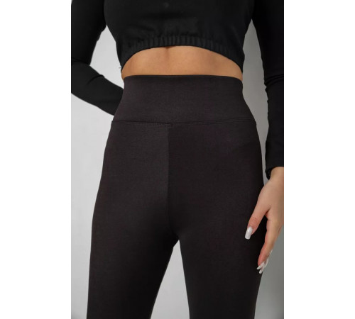 Лосини утеплені на флісі, колір чорний, 243R053