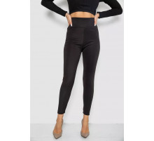 Лосины утепленные на флисе, цвет черный, 243R053