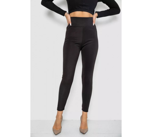 Лосини утеплені на флісі, колір чорний, 243R053