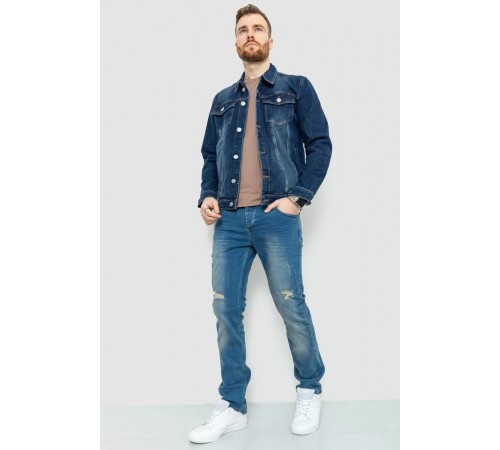 Джинсова куртка чоловіча, колір синій, 157R4607 Джинсова куртка чоловіча, колір синій, 157R4607
