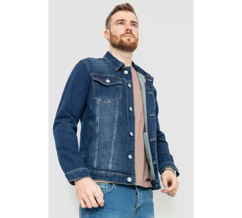 Джинсова куртка чоловіча, колір синій, 157R4607 Джинсова куртка чоловіча, колір синій, 157R4607