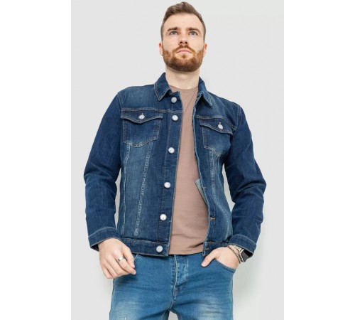 Джинсова куртка чоловіча, колір синій, 157R4607 Джинсова куртка чоловіча, колір синій, 157R4607