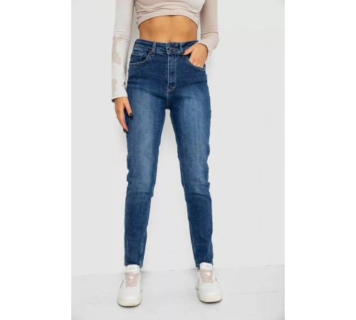 Джинси жіночі Mom-fit стрейч, колір синій, 244R1143 Джинси жіночі Mom-fit стрейч, колір синій, 244R1143