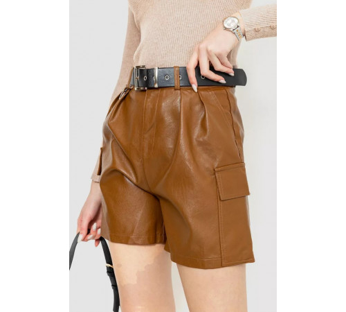 Шорти жіночі повсякденні вільні, колір коричневий, 186R5223