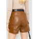 Шорти жіночі повсякденні вільні, колір коричневий, 186R5223