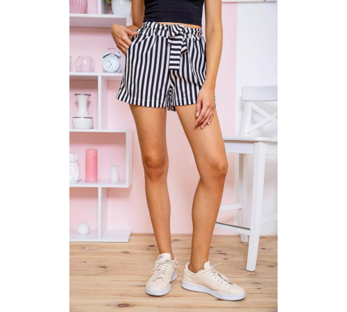 Женские шорты, в черно-белую полоску, 172R009-1.