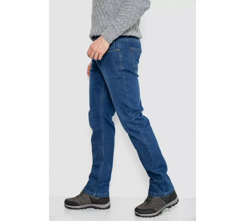 Джинсы мужские на флисе, цвет синий, 254R2402.